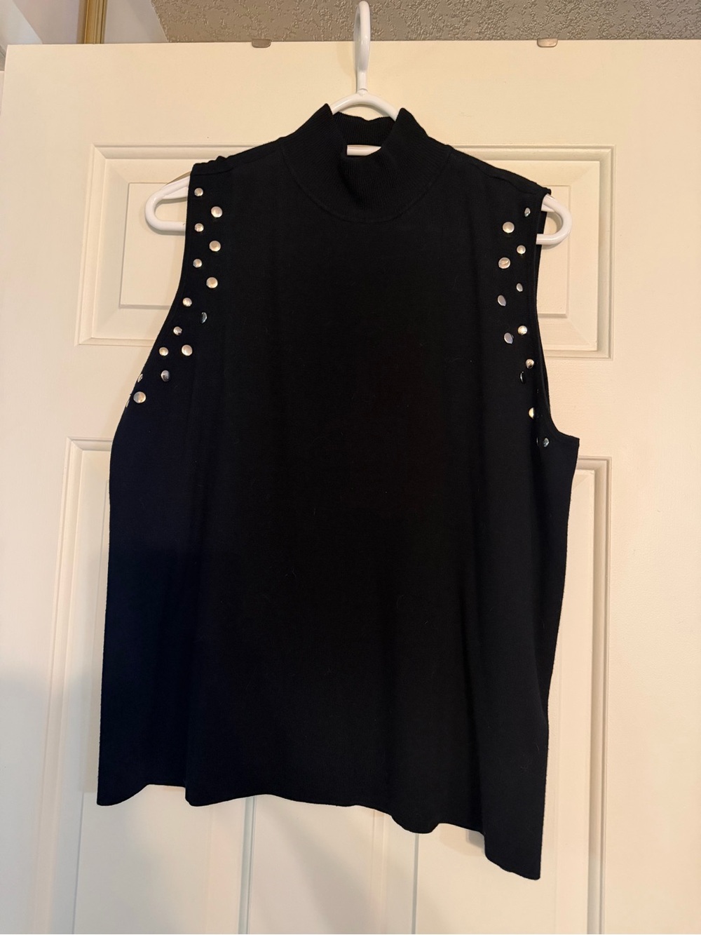 Laura Plus Black Knit Mock Neck Sleeveless Top Size 3x